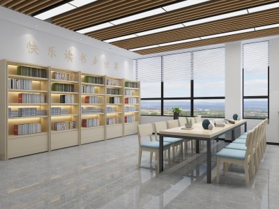 现代图书馆3D模型下载